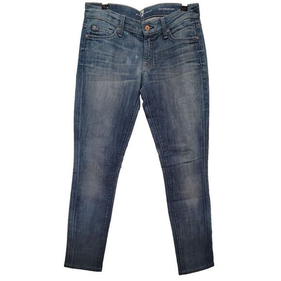 7 For All Mankind Denim - 7 For All Mankind Roxanne Ankle Jean 27 Denim Medium Wash Skinny